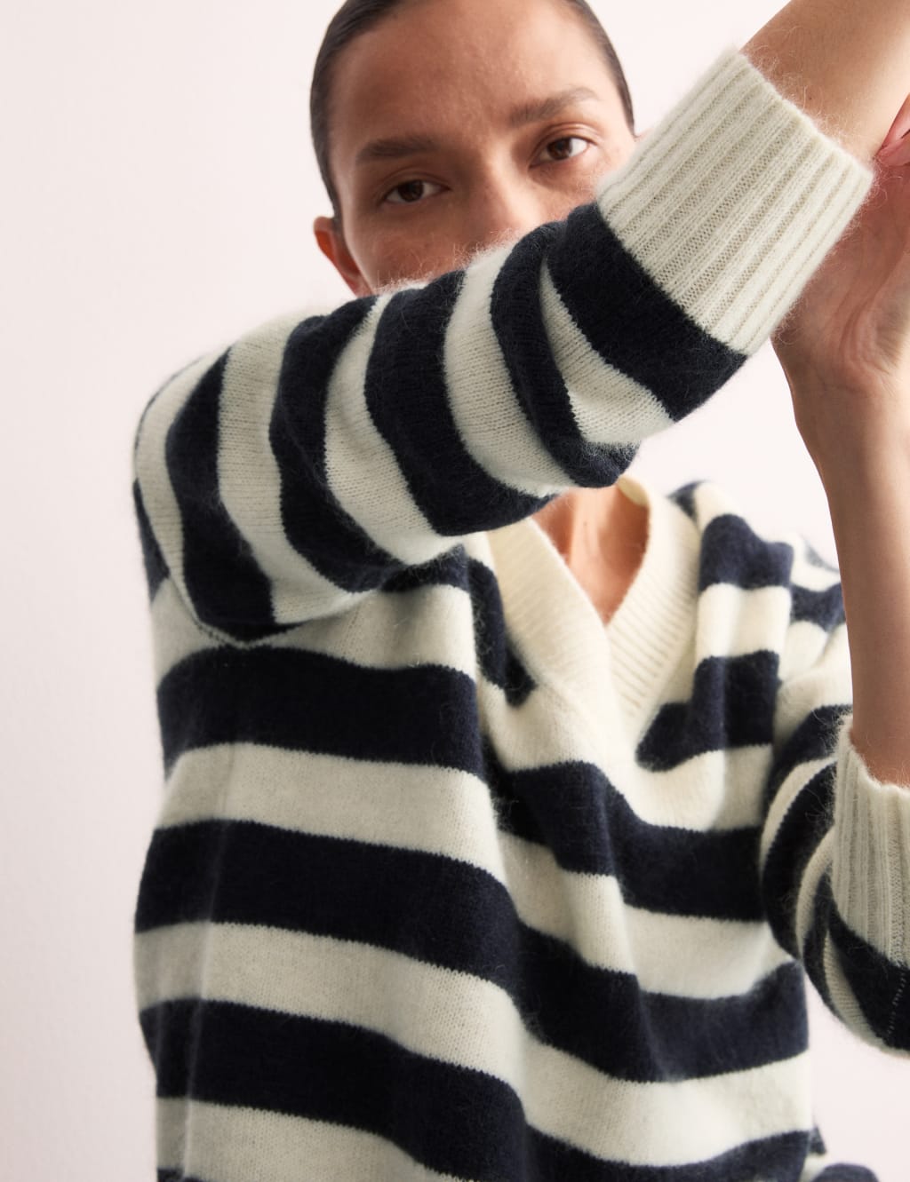 Striped mohair jumper sale