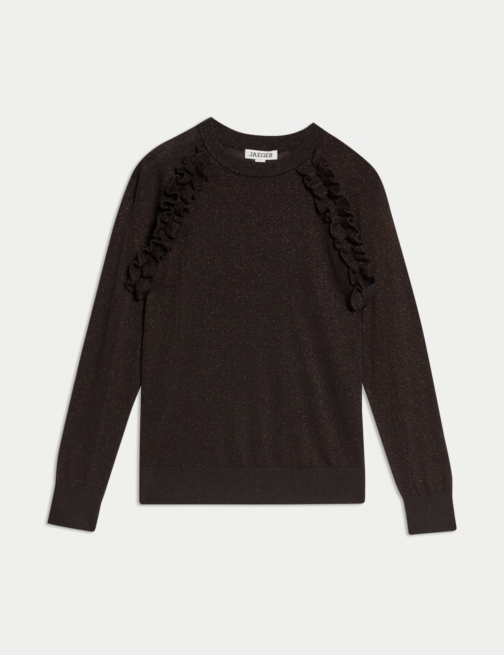 Merino Wool Rich Sparkly Ruffle Jumper