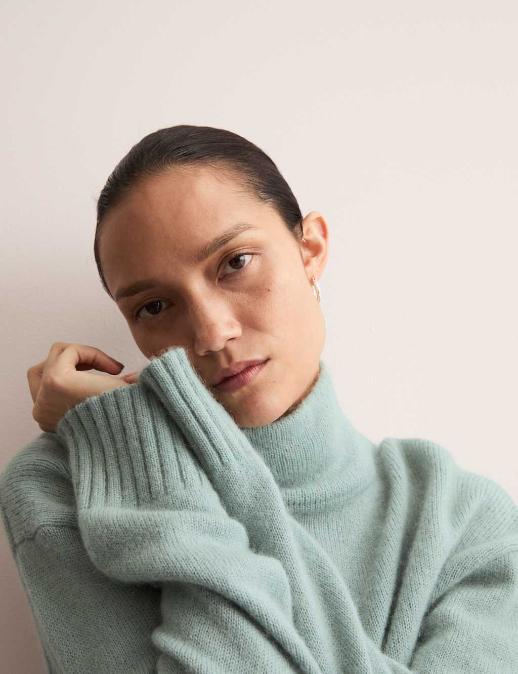 Mohair Blend Funnel Neck Jumper 1 of 7