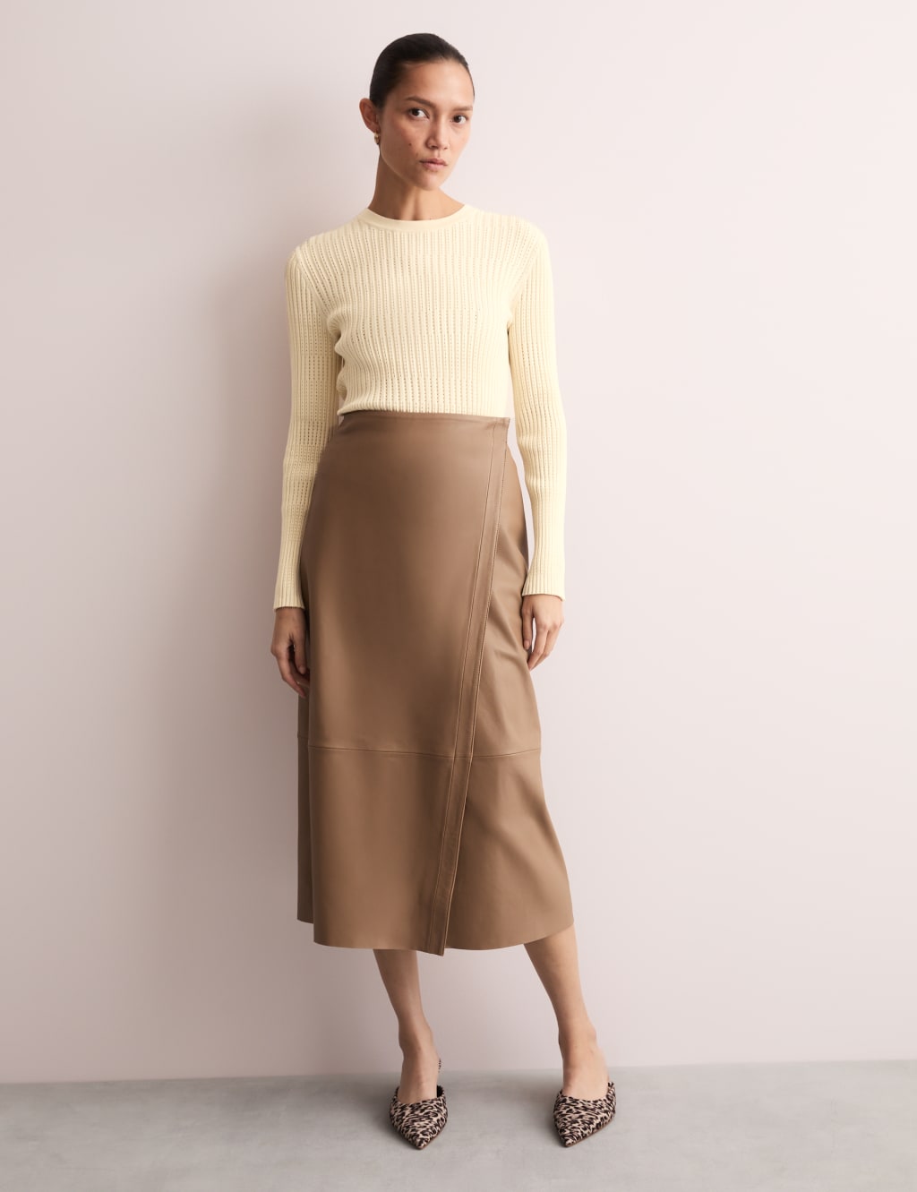 Cotton Rich Pointelle Fitted Knitted Top 6 of 7