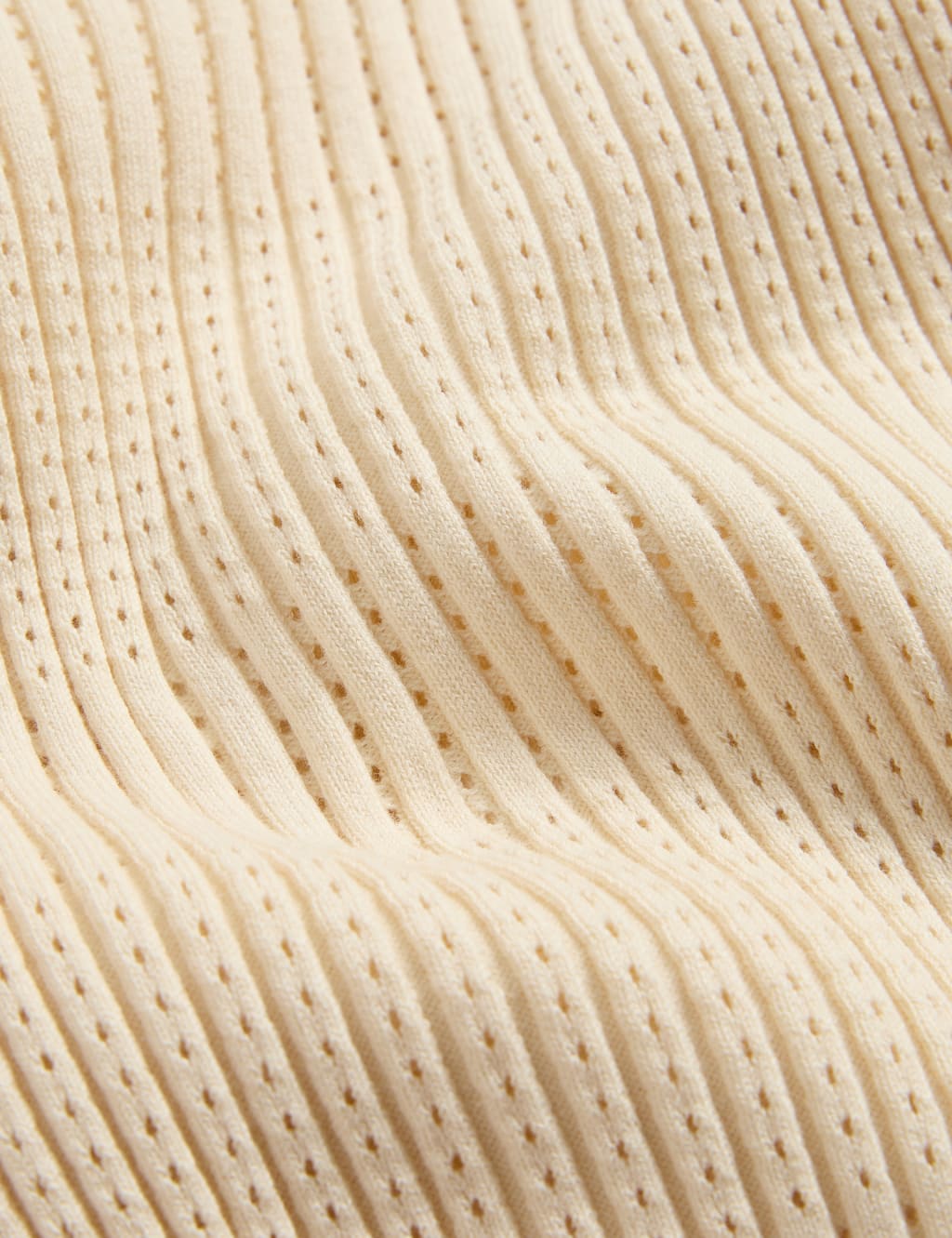 Cotton Rich Pointelle Fitted Knitted Top 7 of 7