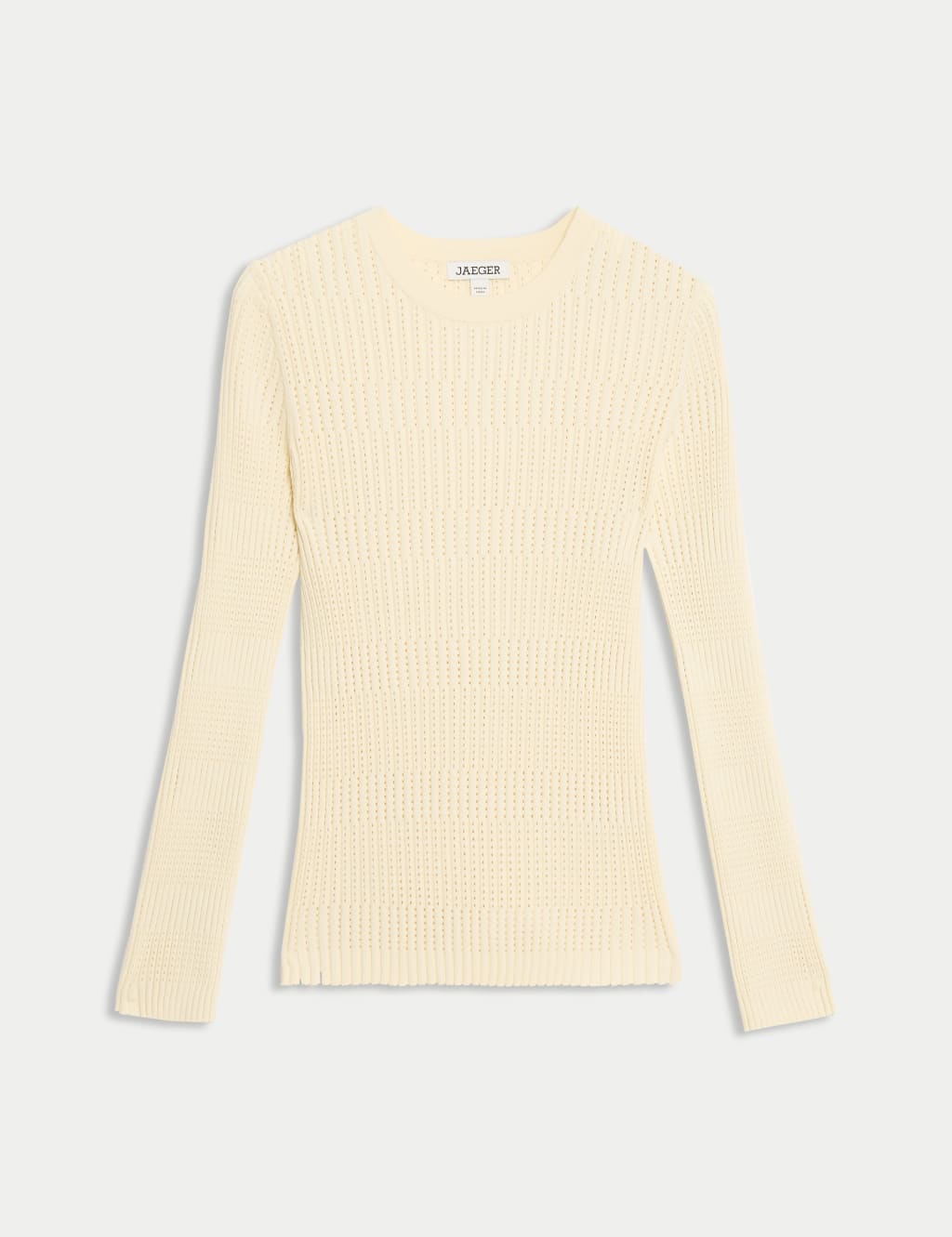Cotton Rich Pointelle Fitted Knitted Top 2 of 7