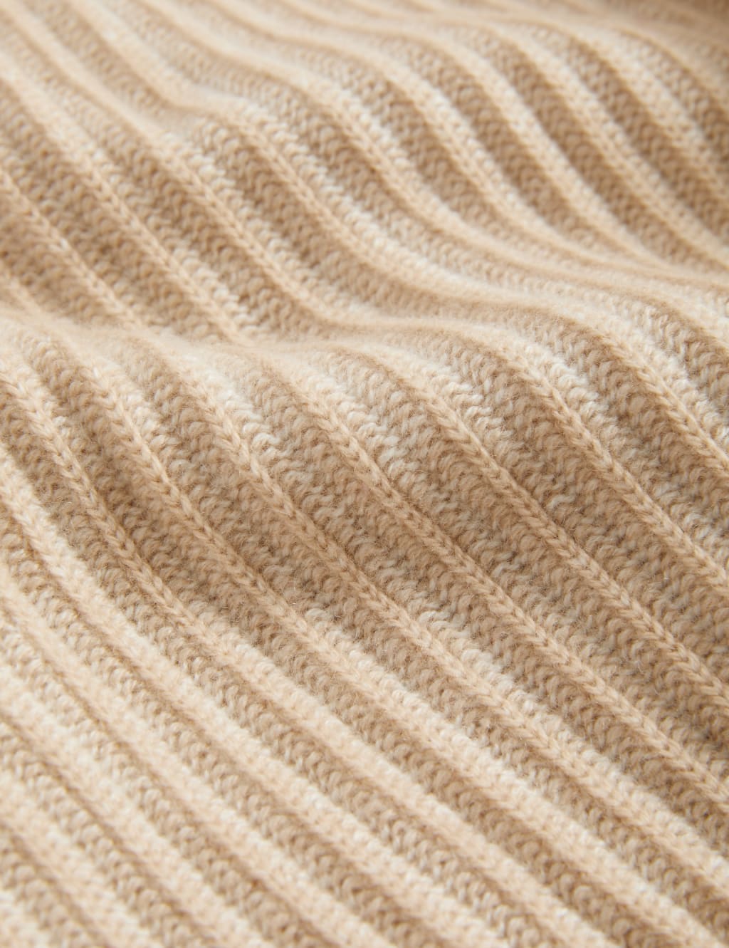 Wool Rich Ribbed Funnel Neck Jumper 6 of 6