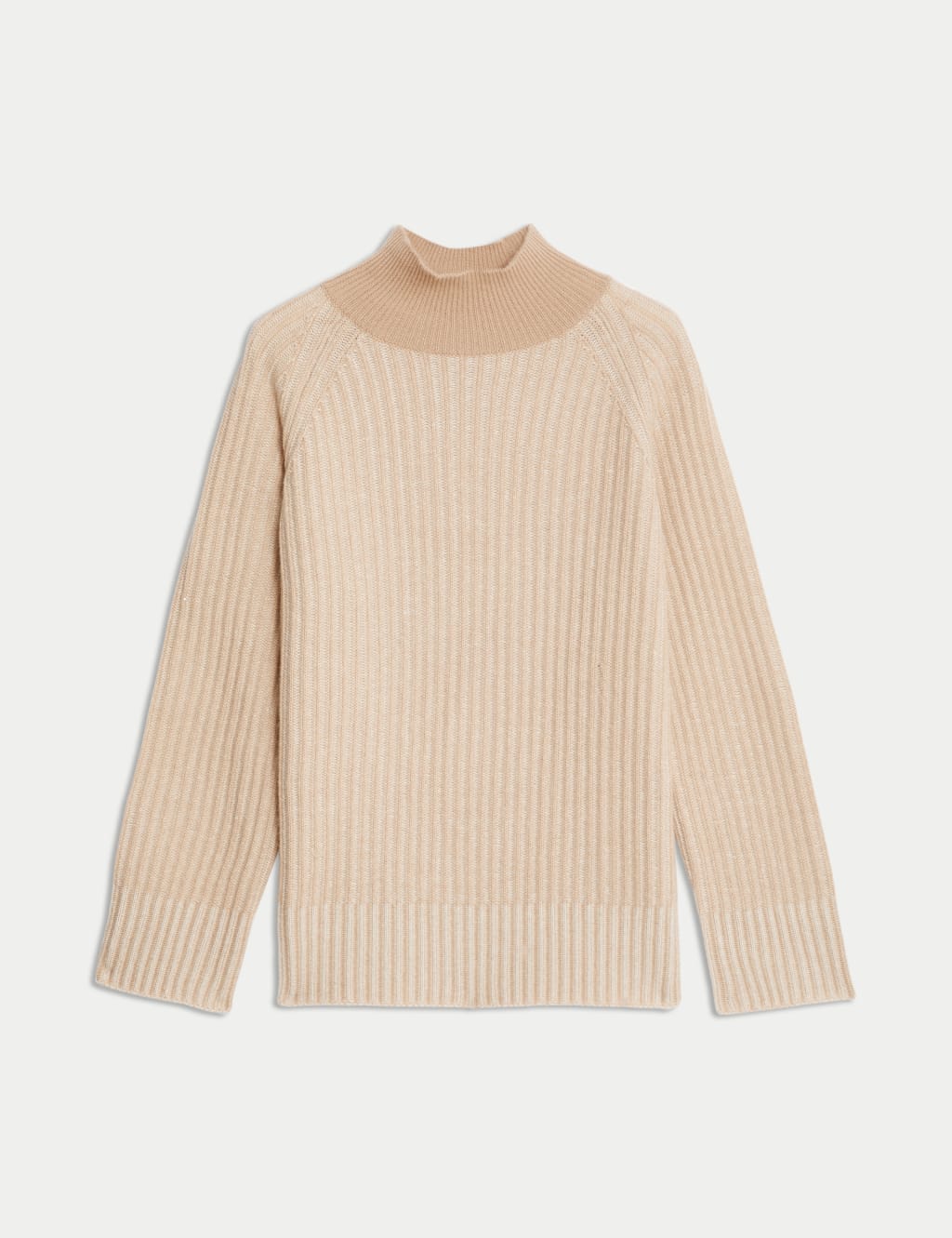 Wool Rich Ribbed Funnel Neck Jumper 2 of 6