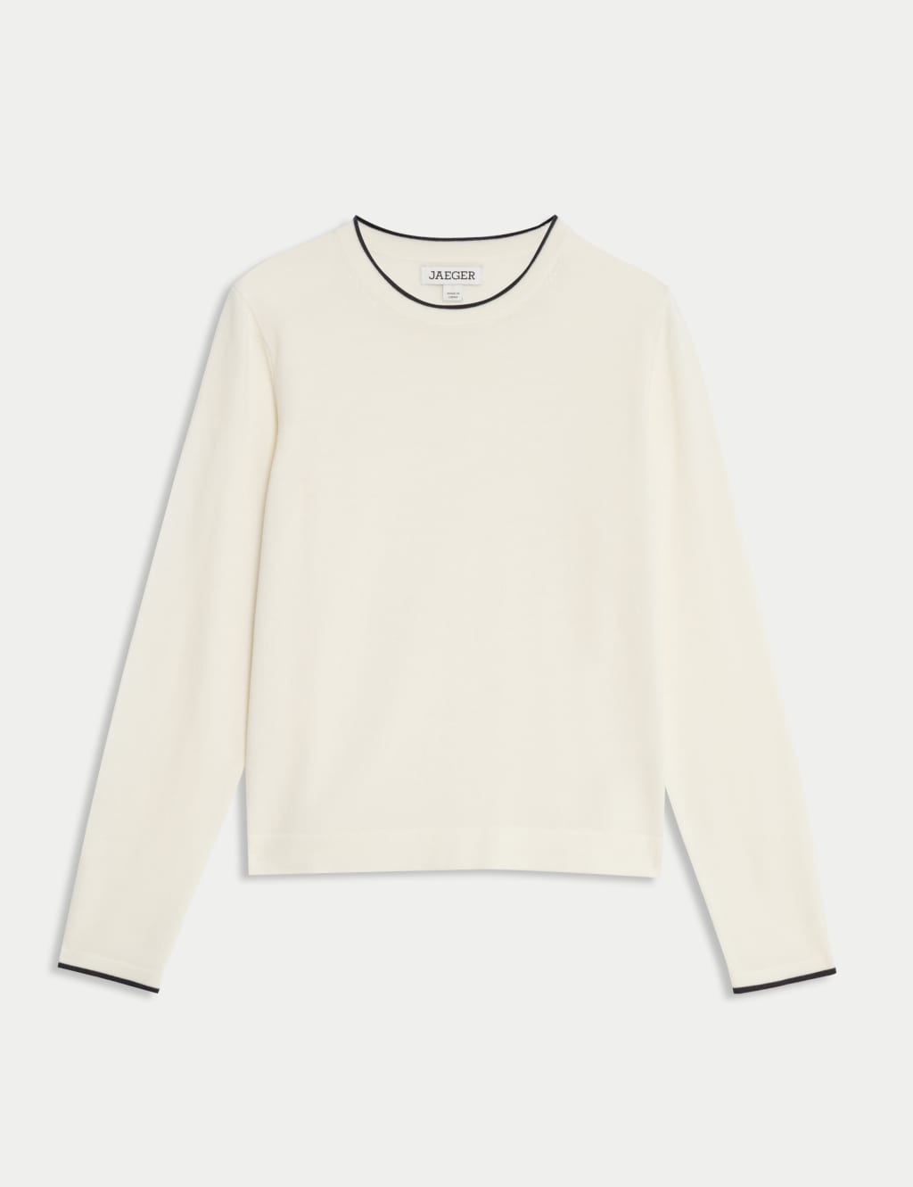 Merino Wool Rich Tipped Detail Jumper 2 of 6