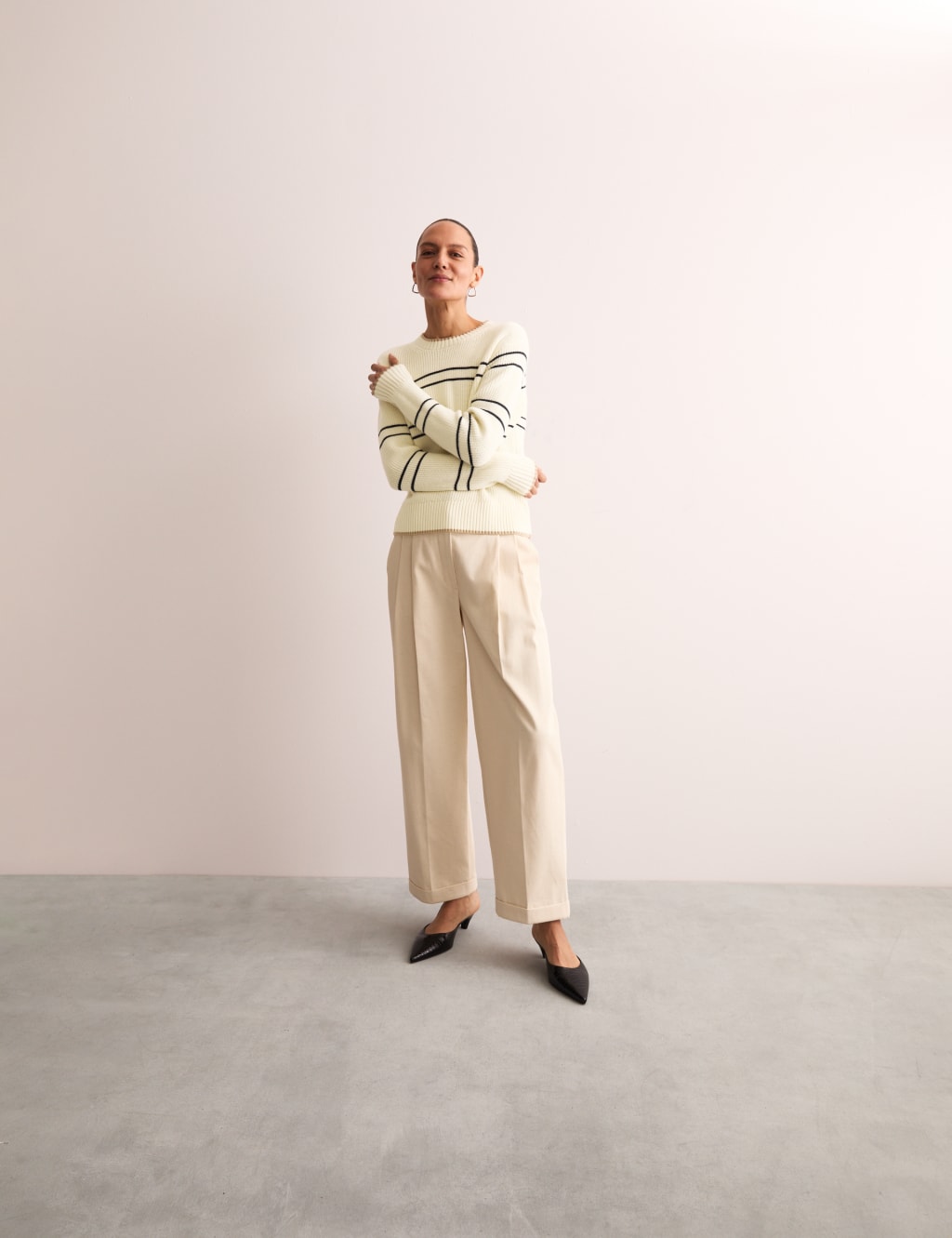 Pure Merino Wool Striped Jumper 3 of 7