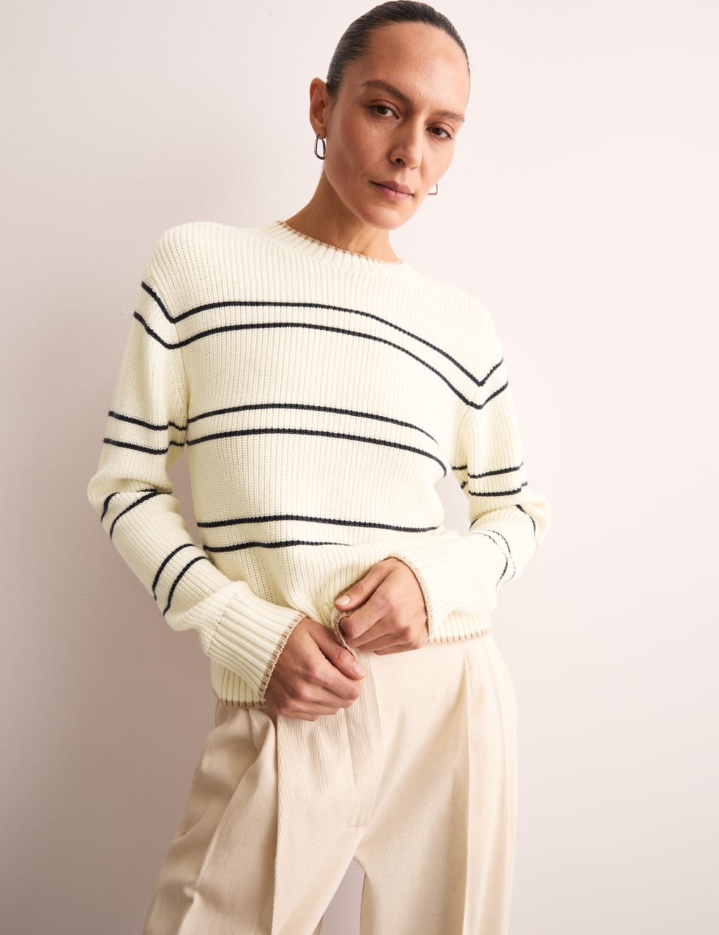 Pure Merino Wool Striped Jumper 4 of 7