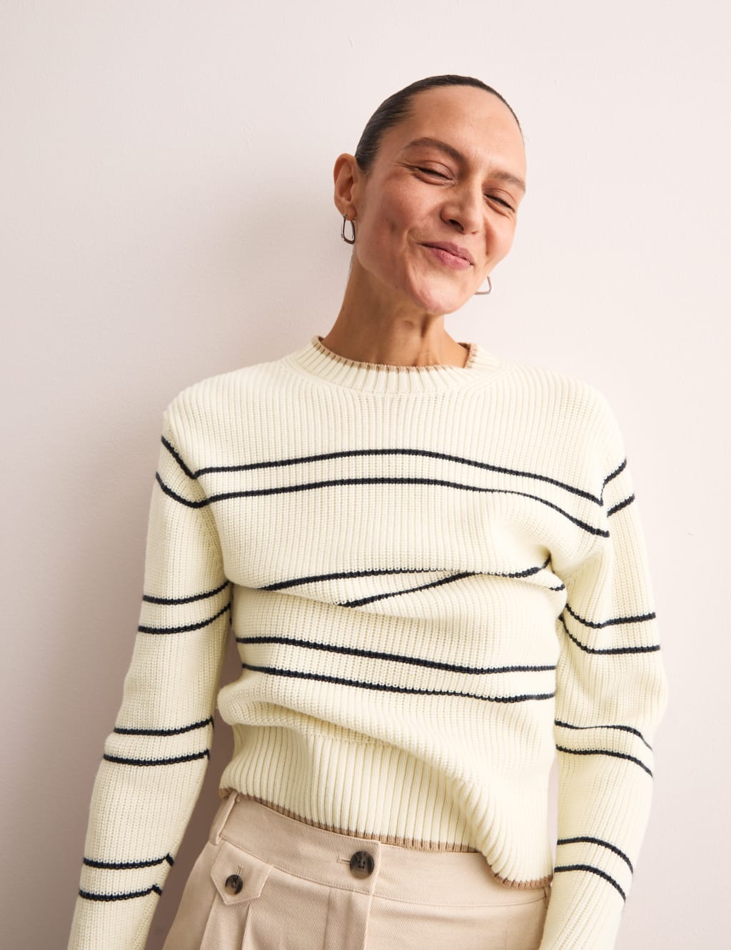 Pure Merino Wool Striped Jumper 6 of 7