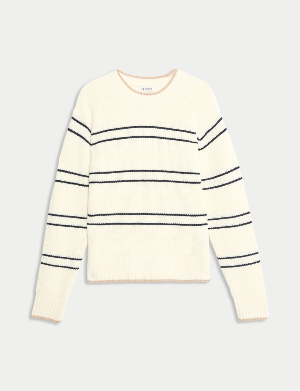 Pure Merino Wool Striped Jumper 2 of 7
