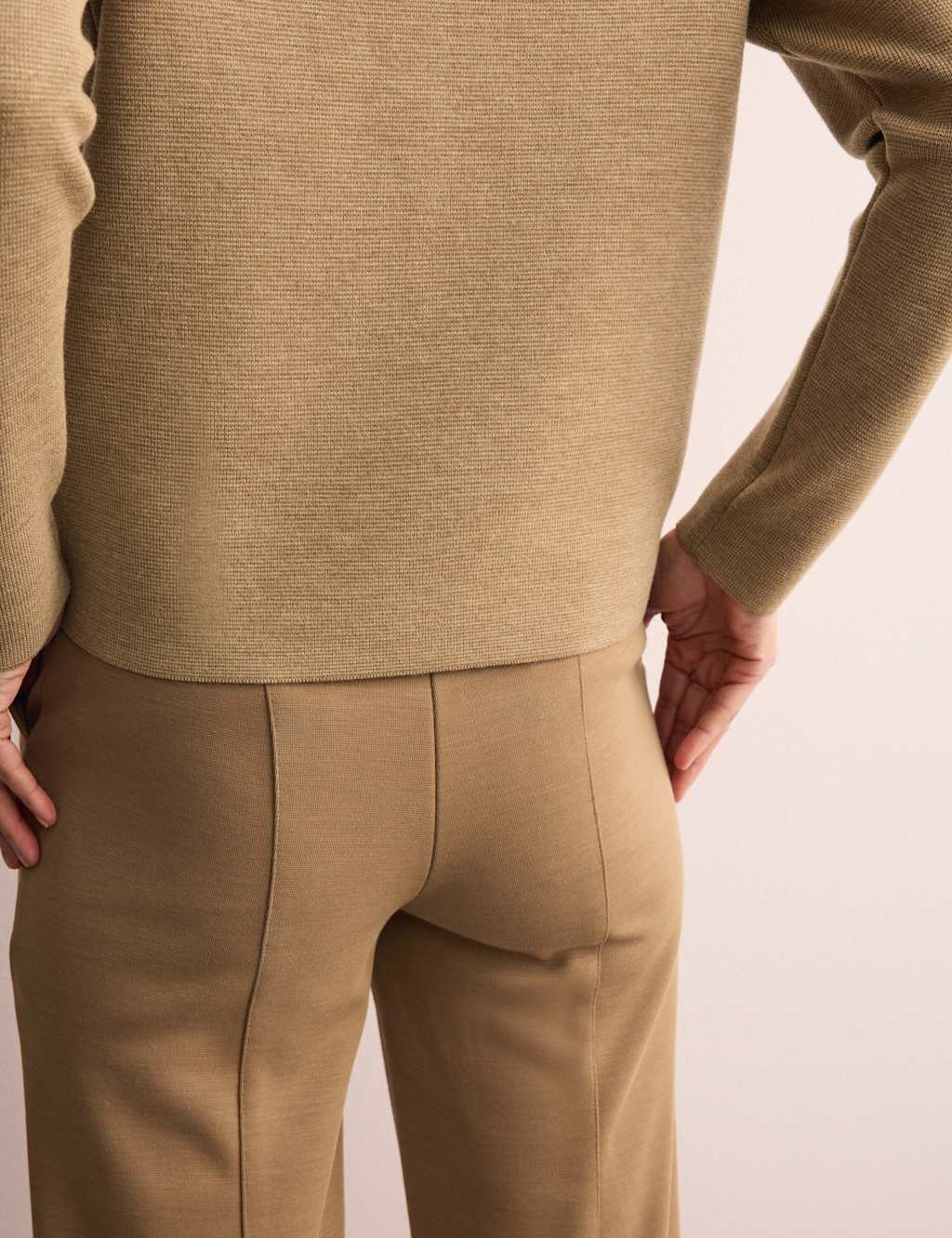 Merino Wool Rich Textured V-Neck Jumper 5 of 7