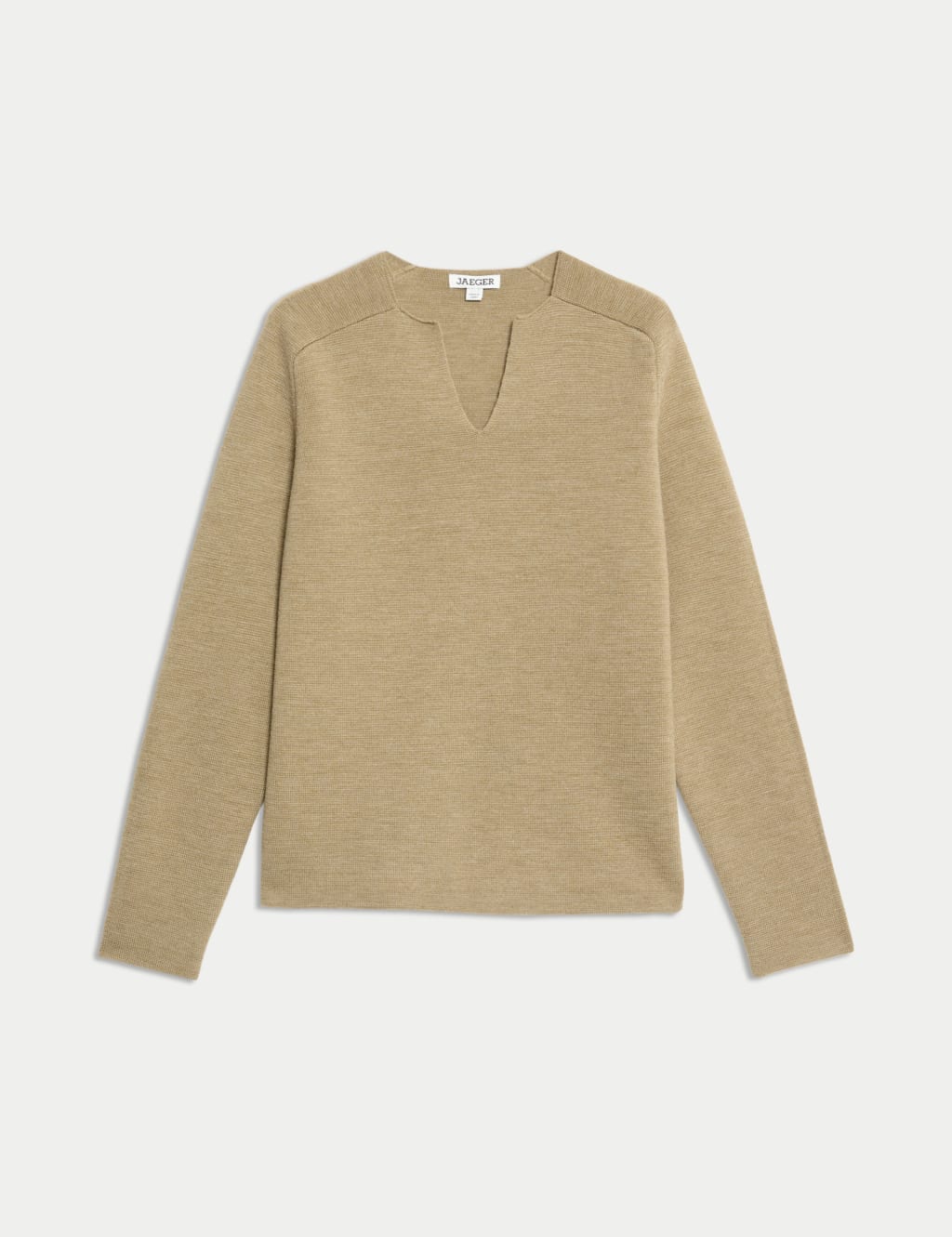 Merino Wool Rich Textured V-Neck Jumper 2 of 7