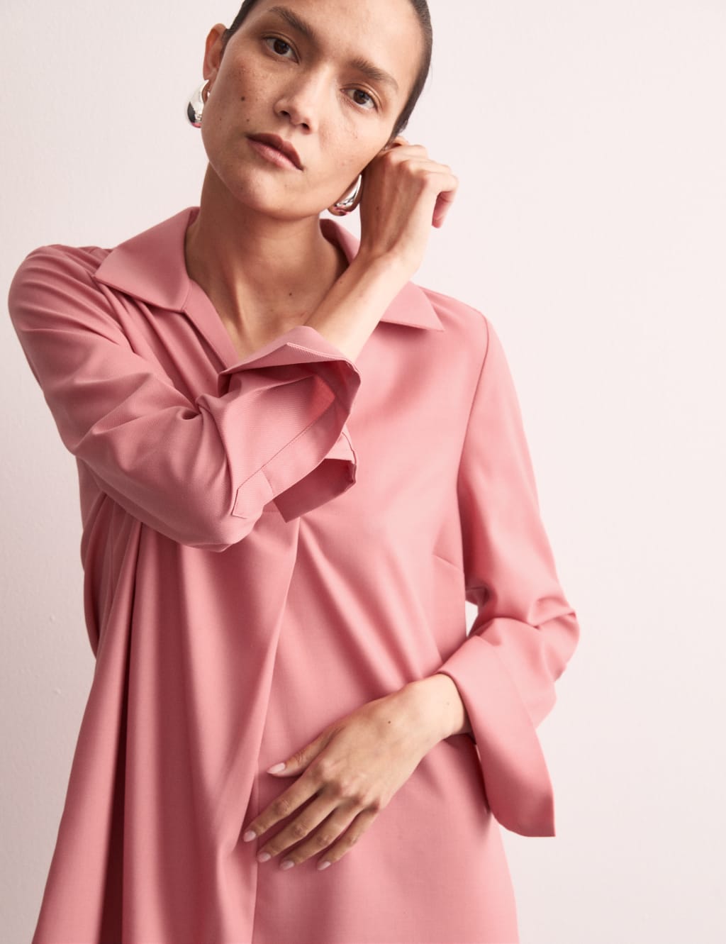 Wool shirt dress hot sale