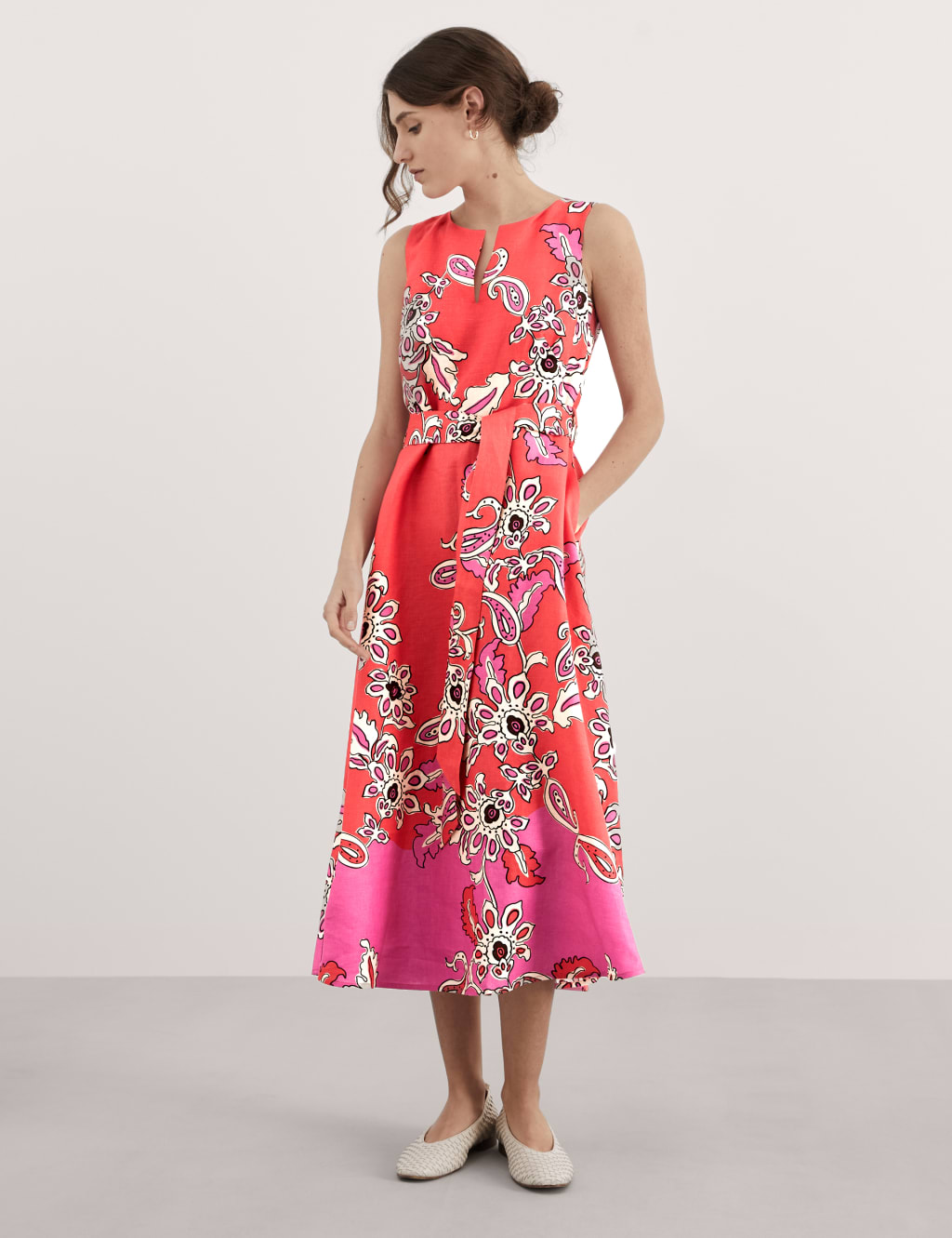 Midi skater dress with pockets shop