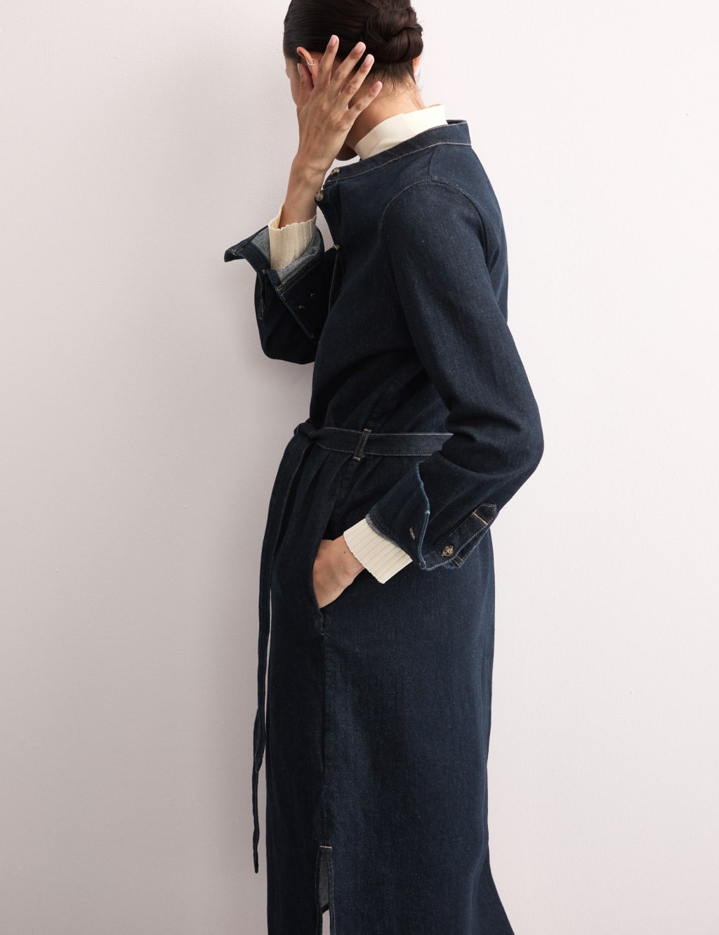 Jaeger denim dress deals