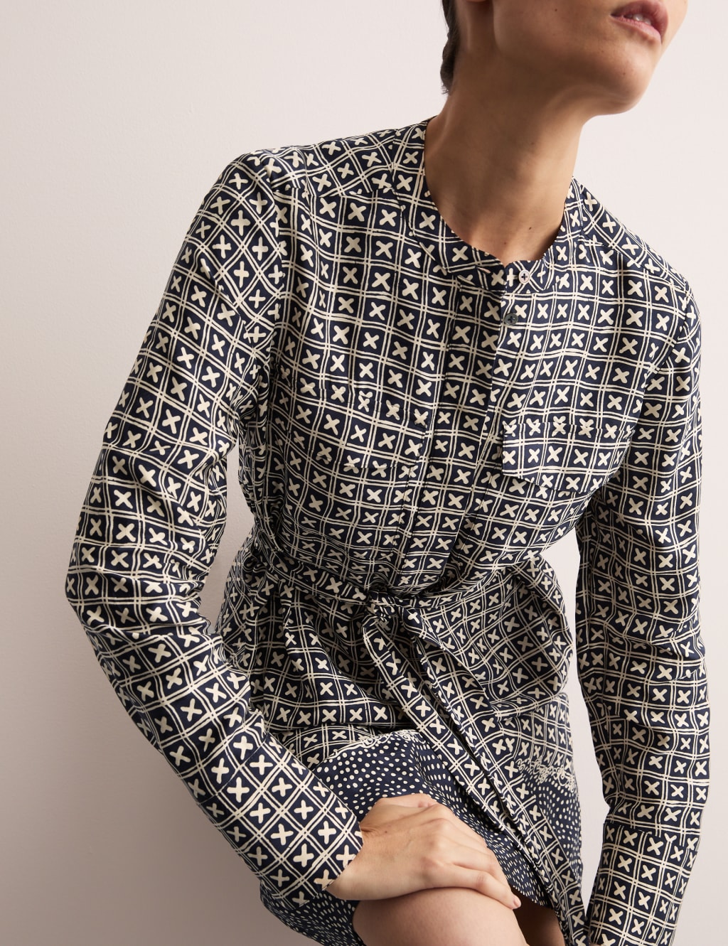 Printed Knee Length Shift Dress 3 of 8