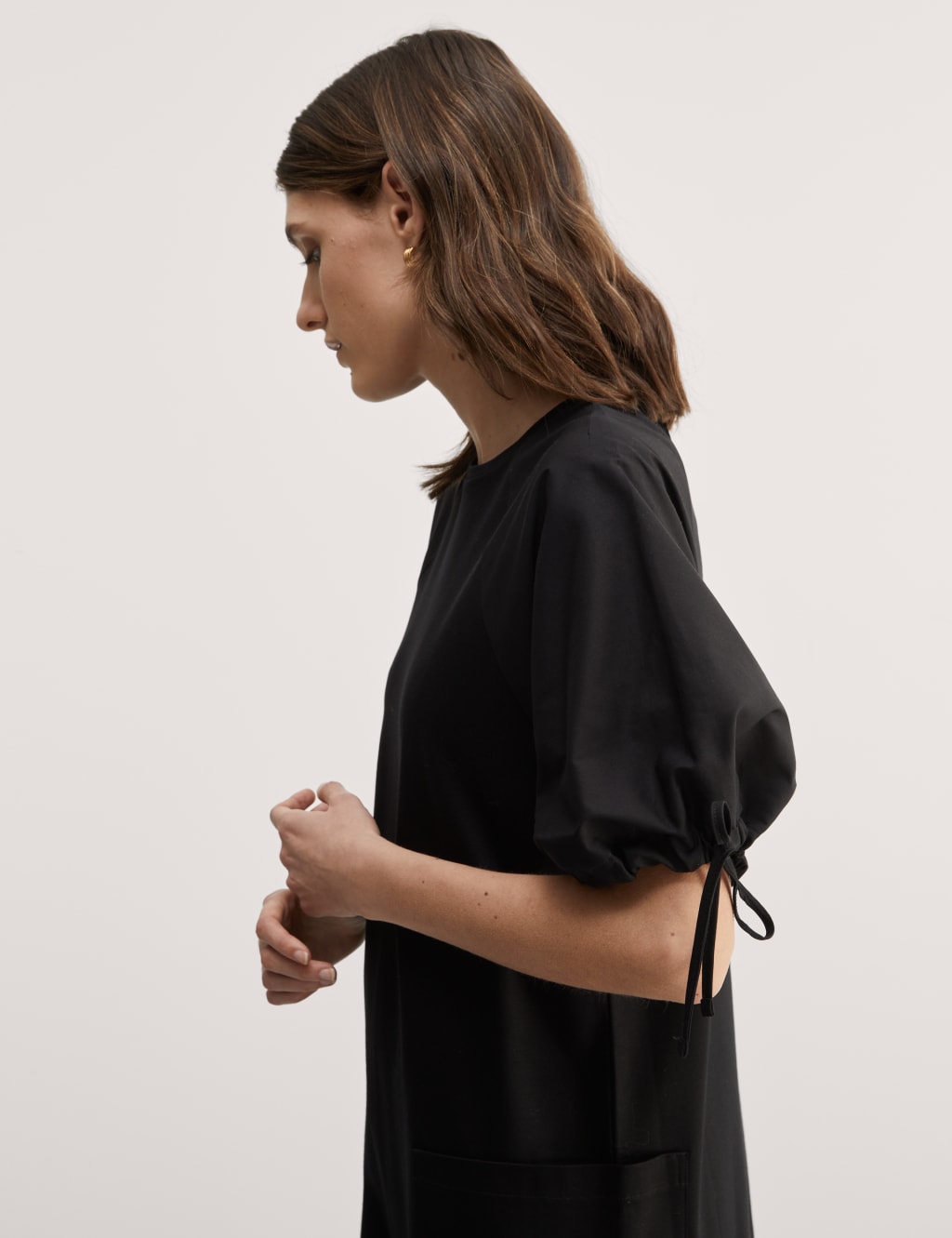 Pure Cotton Jersey Midi Shift Dress 3 of 5