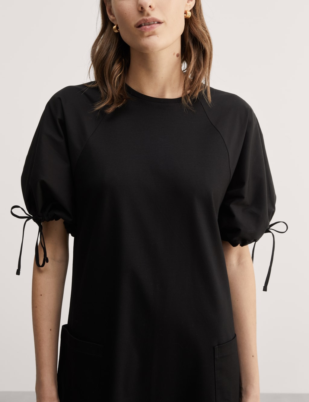 Pure Cotton Jersey Midi Shift Dress 4 of 5
