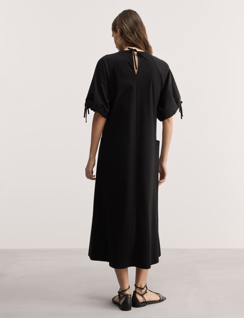 Pure Cotton Jersey Midi Shift Dress 5 of 5