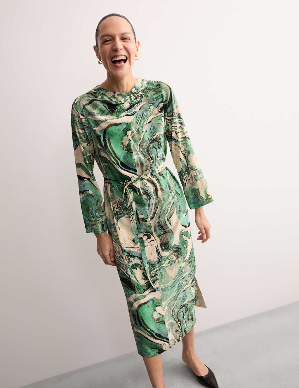 Marble Print Midi Column Dress 5 of 6