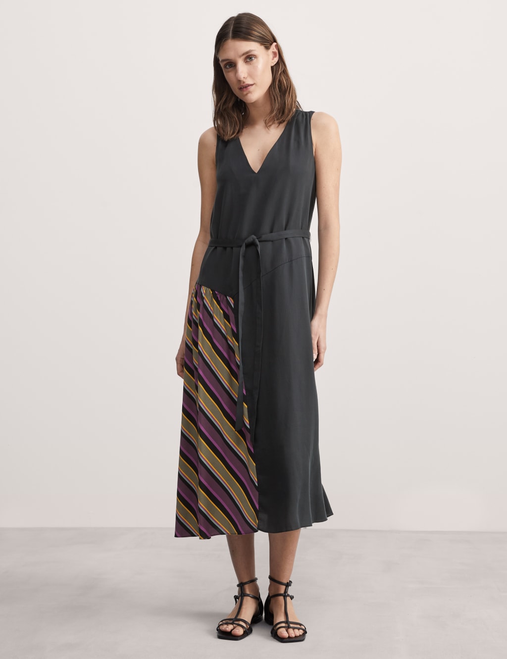 Pure Lyocell™ V-Neck Midi Shift Dress | JAEGER | M&S