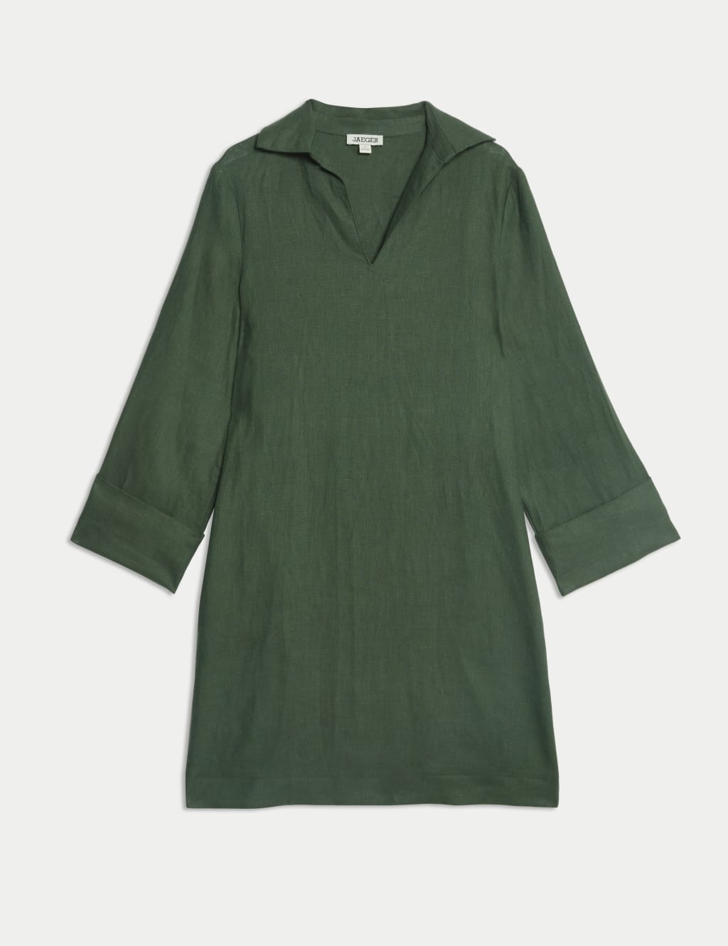 Pure Linen Collared Short Shift Dress 2 of 8