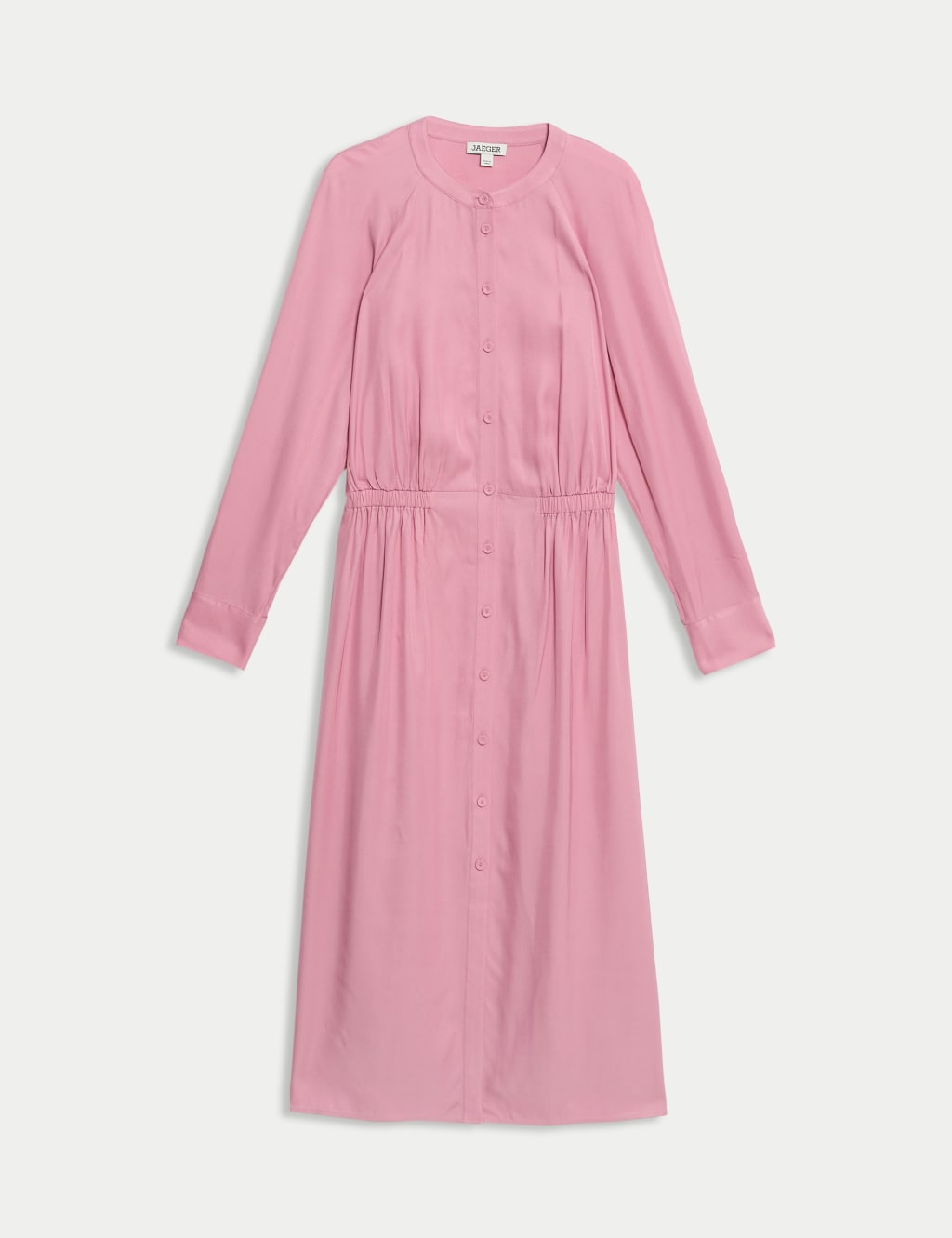 Midi Button Through Relaxed Waisted Dress 2 of 7