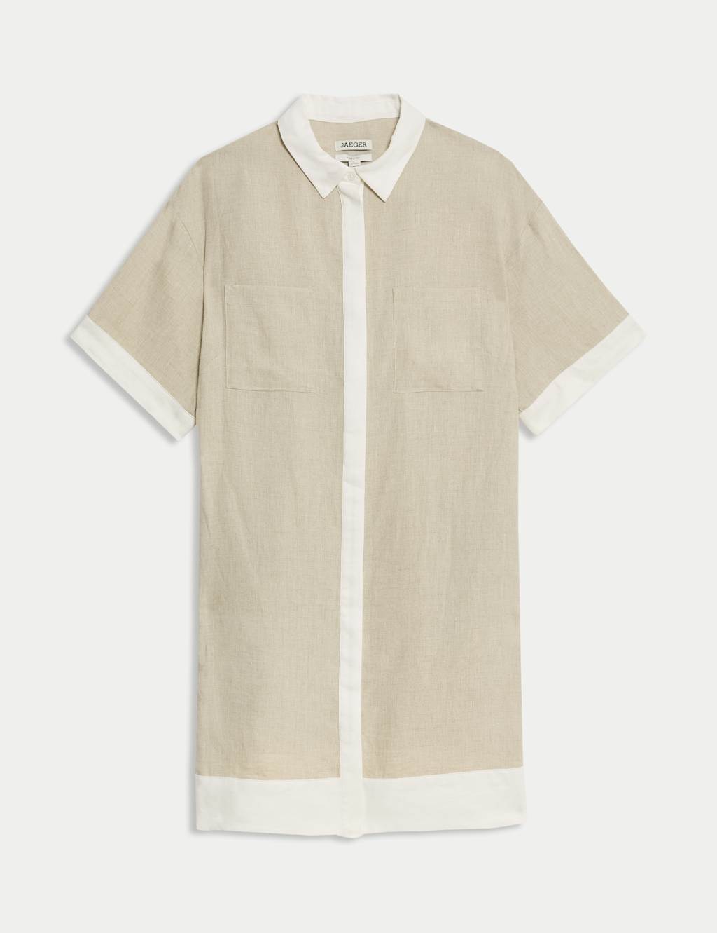 Pure Linen Mini Shirt Dress 2 of 7