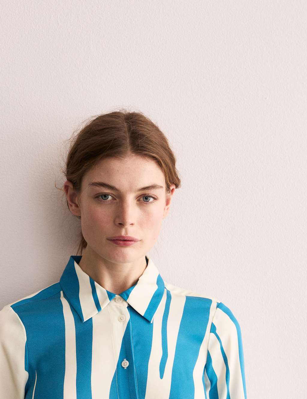 Striped Midi Shirt Dress 3 of 8