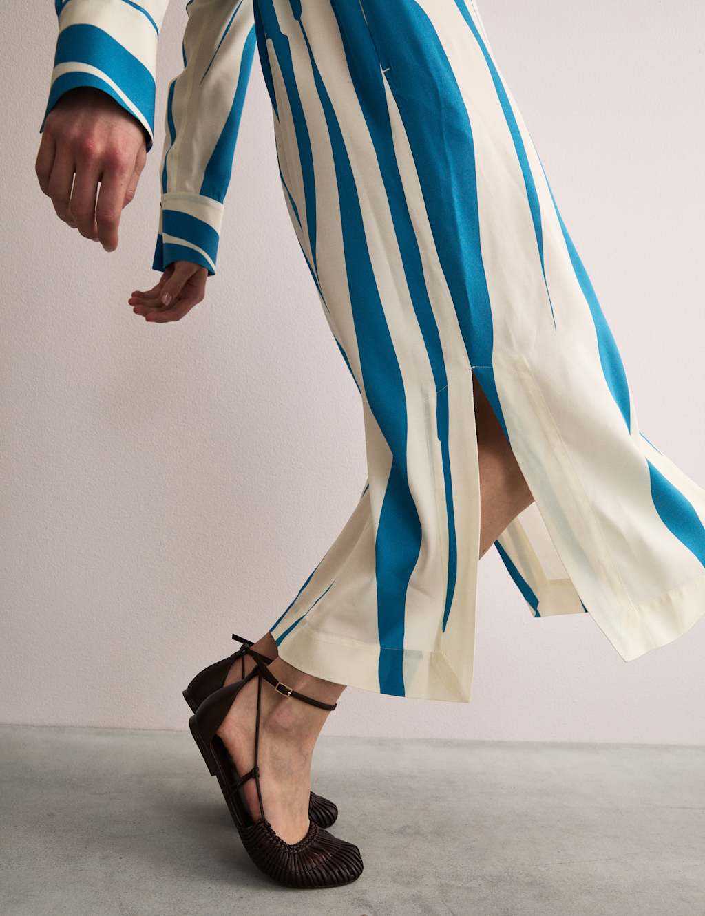 Striped Midi Shirt Dress 4 of 8
