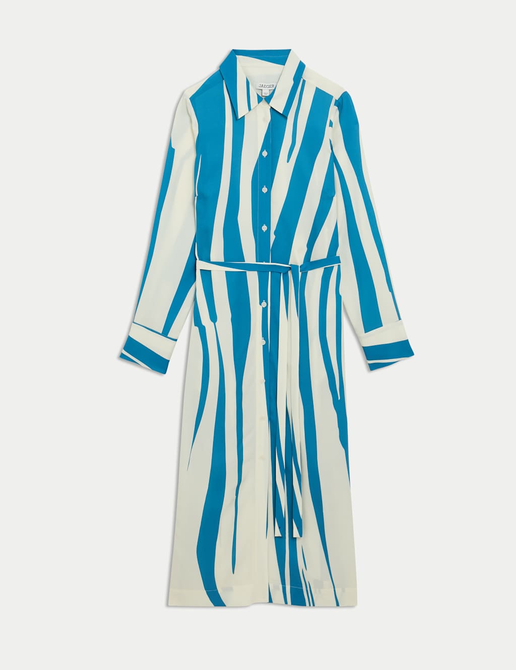 Striped Midi Shirt Dress 2 of 8