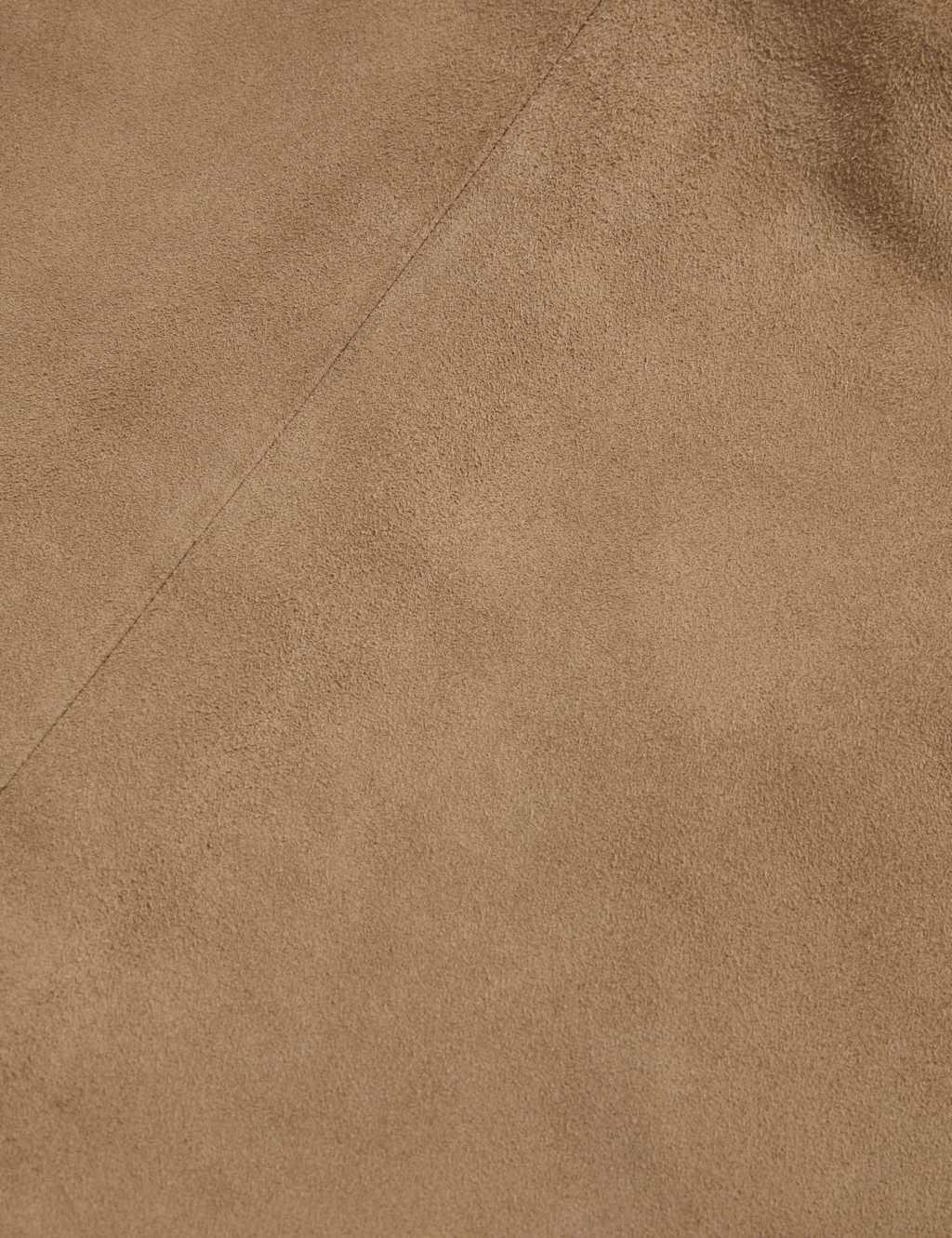 Leather Button Front Knee Length Shift Dress 7 of 7