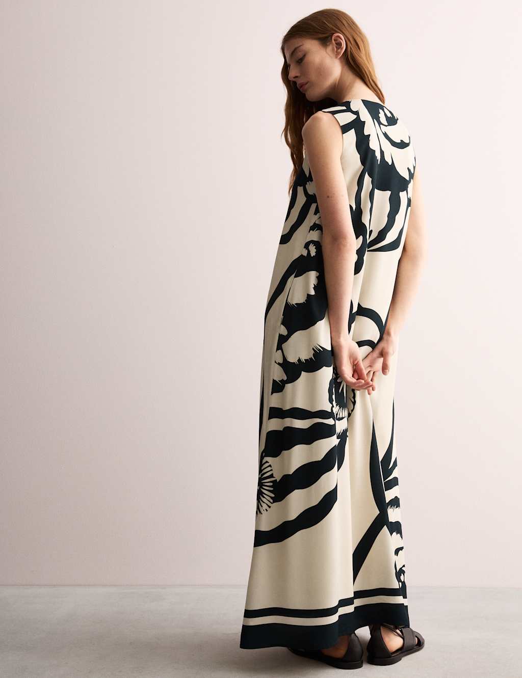Floral V-Neck Midi Column Dress 1 of 6
