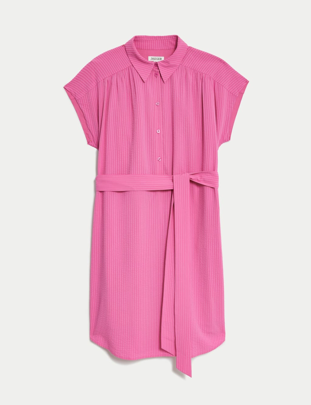 Cotton Blend Striped Midi Shift Dress 2 of 6