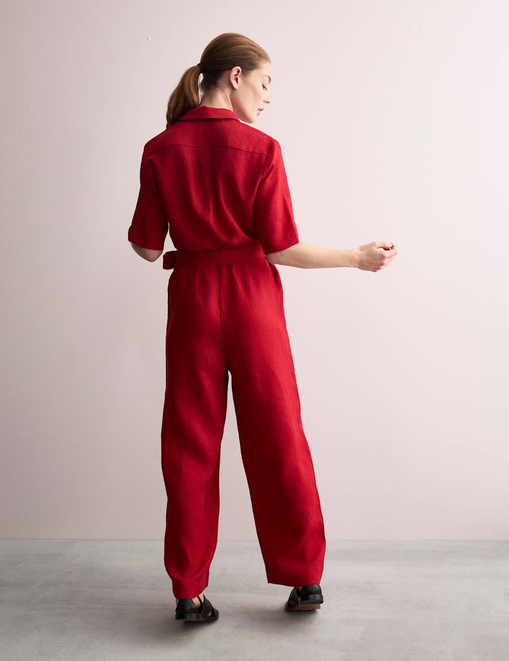 Pure Linen Short Sleeve Jumpsuit 4 of 6