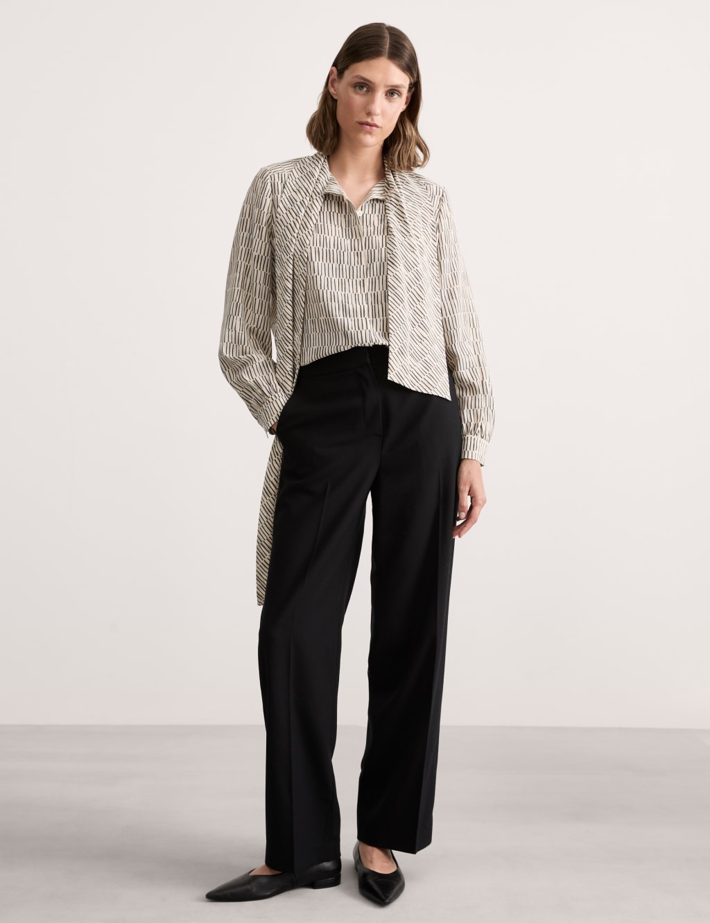 High neck silk blouse - Women | MANGO Japan