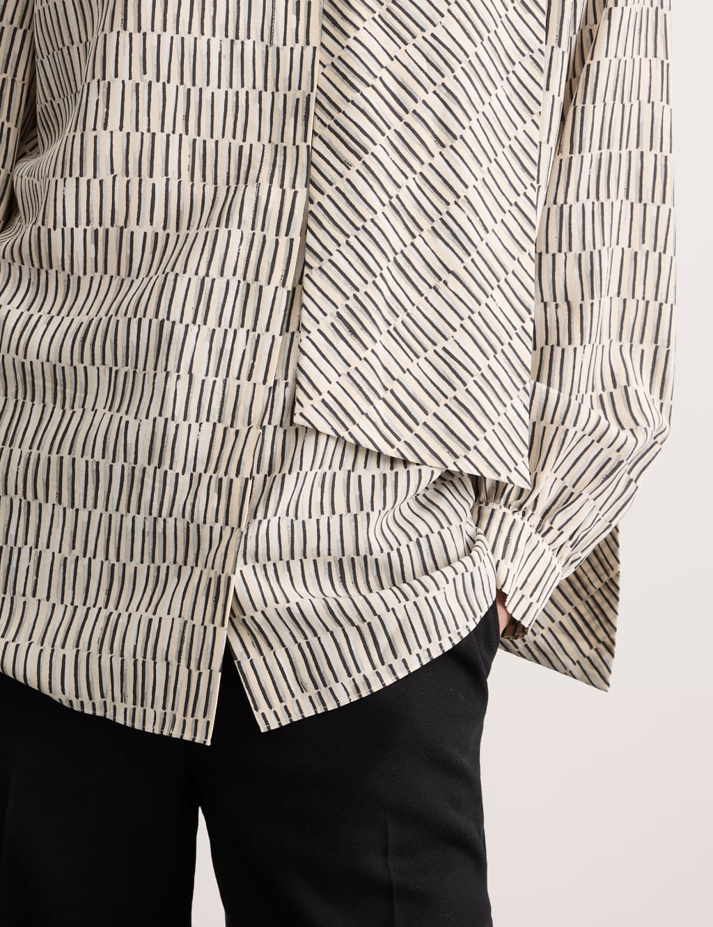 ULTERIOR POPLIN STRIPE OVERLAID SHIRT（ULTERIOR Overlaid