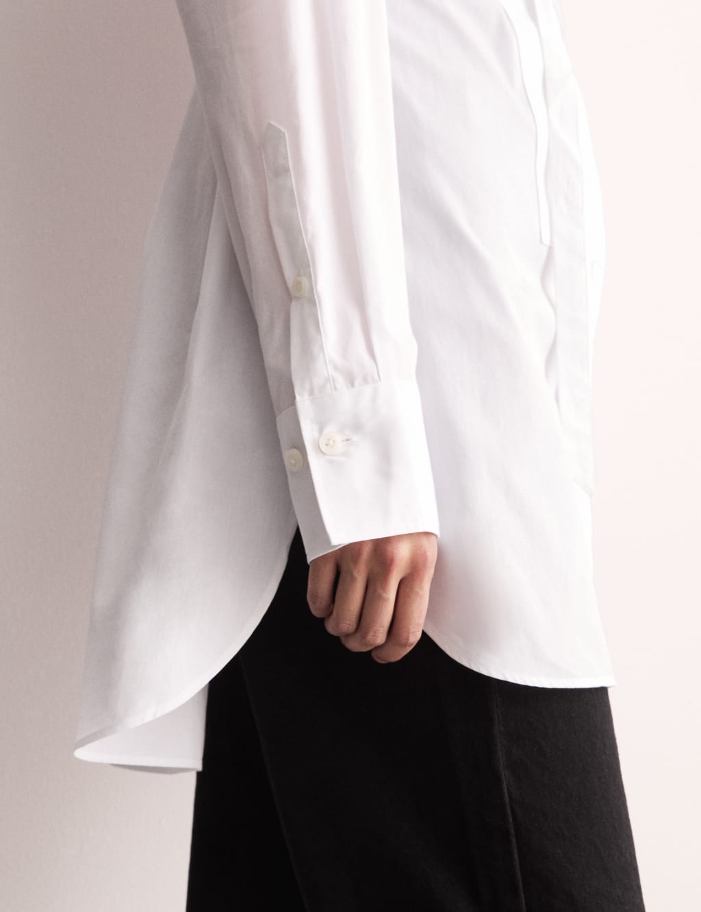 Pure Cotton Tie Front Longline Shirt 3 of 8