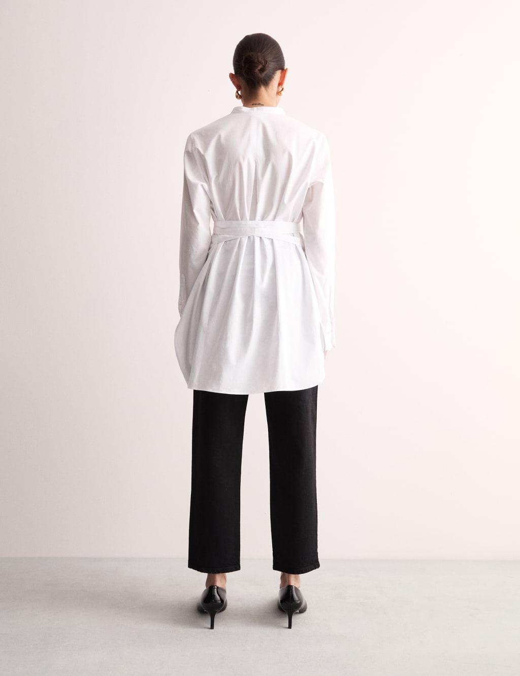 Pure Cotton Tie Front Longline Shirt 6 of 8