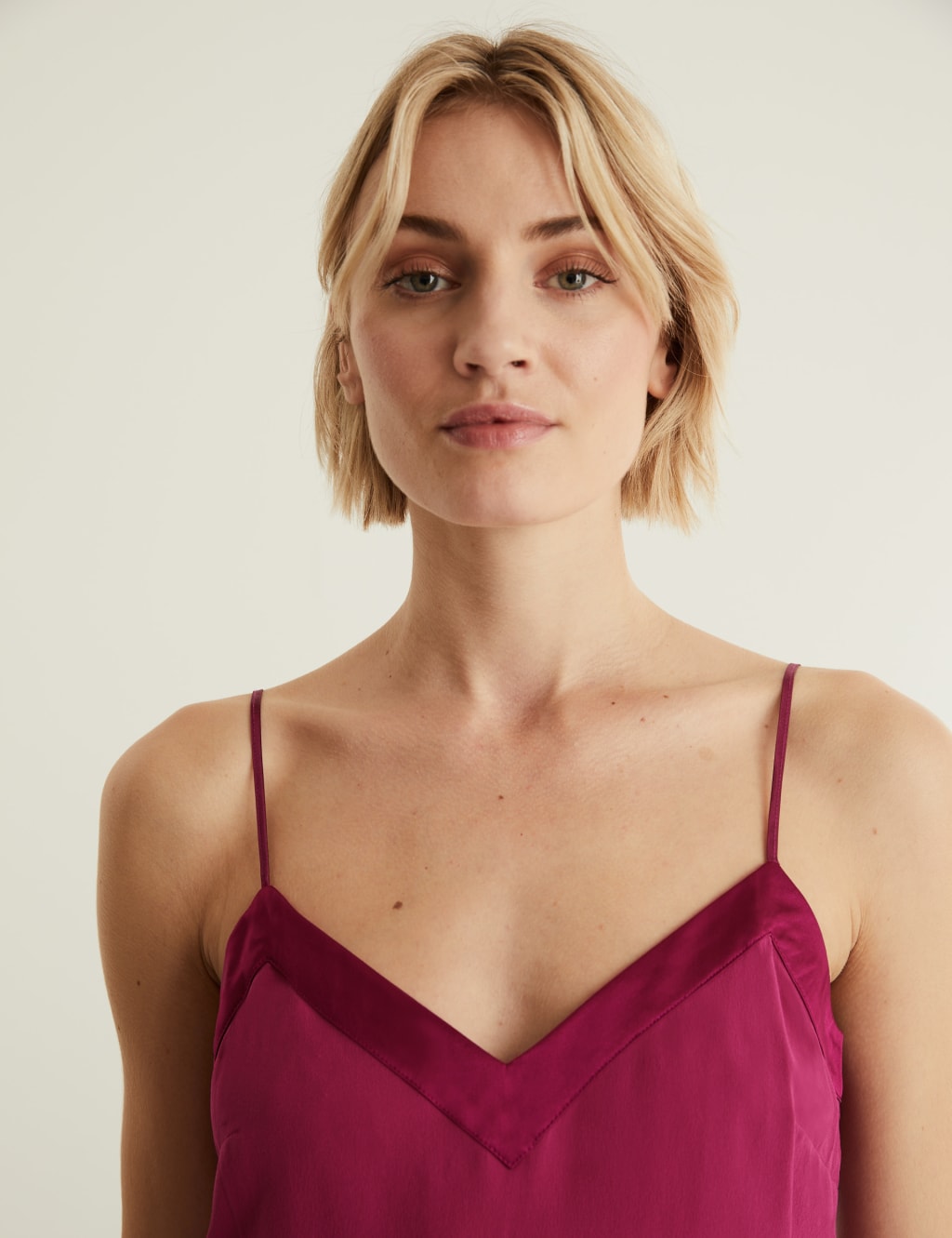 Pure Silk V-Neck Cami Top 1 of 7