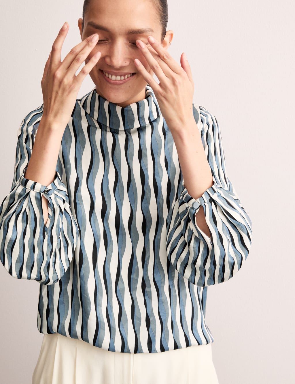 Funnel neck blouse hotsell