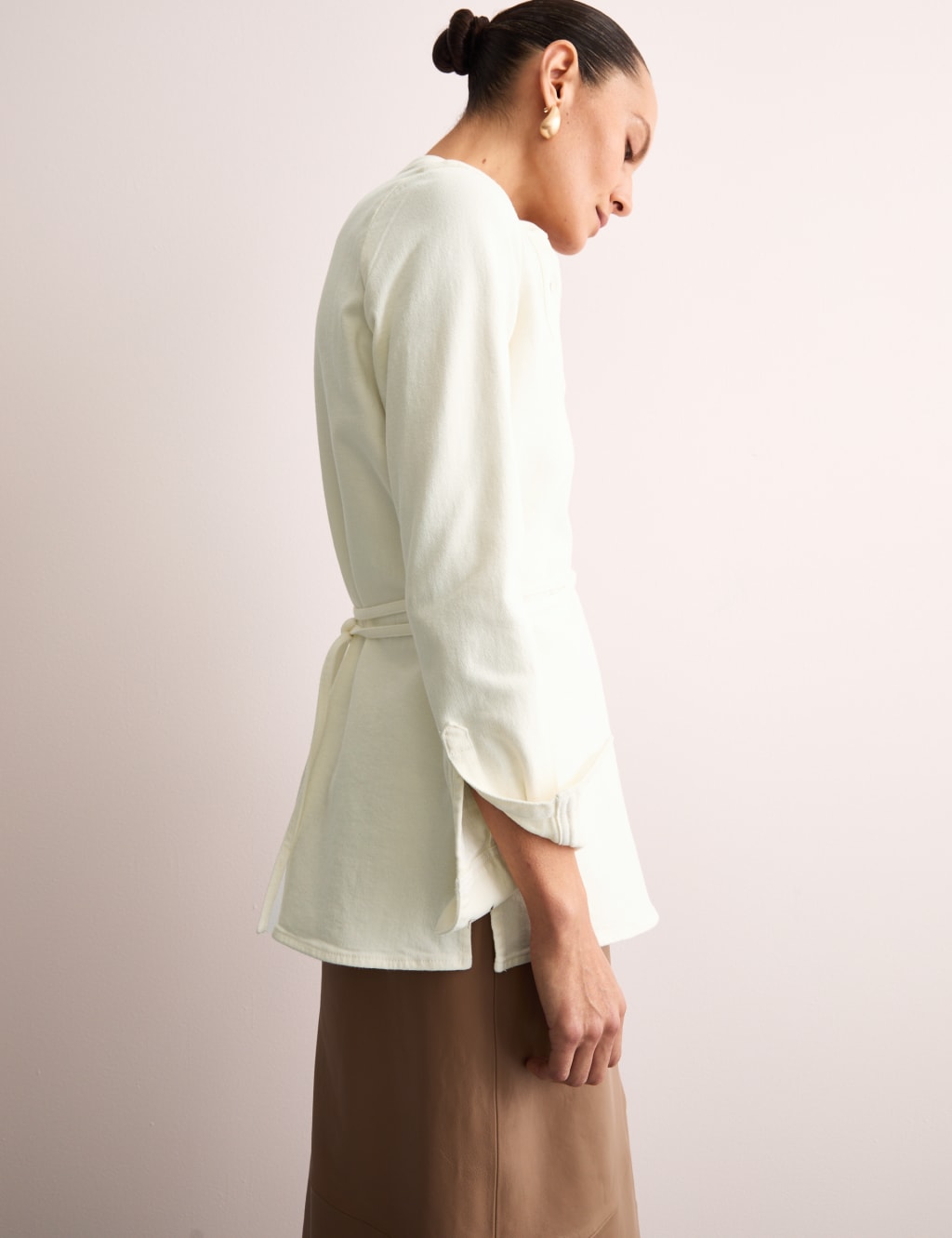 Denim Tie Front Shirt 6 of 7