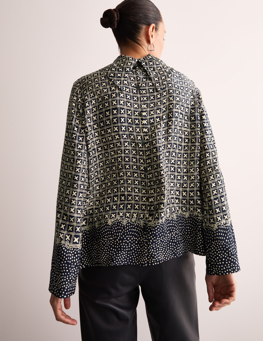 Printed Funnel Neck Blouse 5 of 6