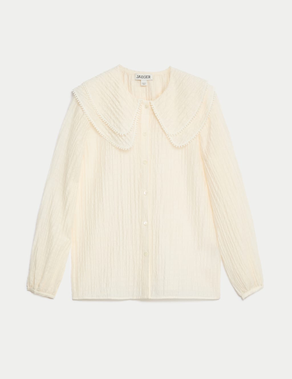 Lyocell Rich Collared Lace Detail Blouse 2 of 7