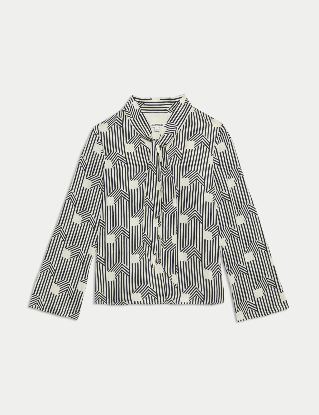 Geometric Tie Neck Top 2 of 6