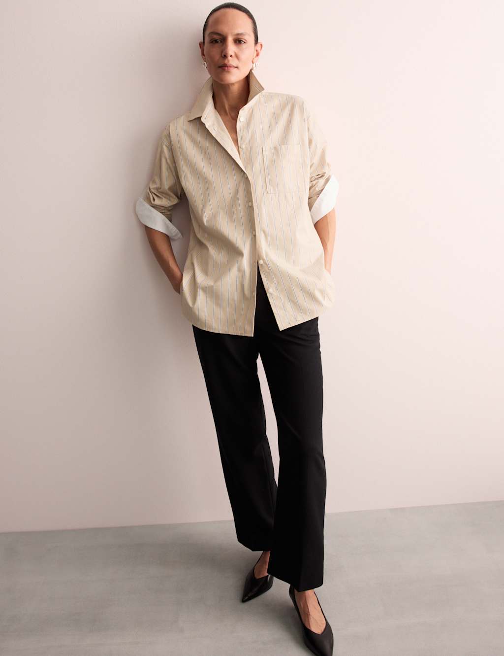 Pure Cotton Striped Collared Shirt 3 of 7