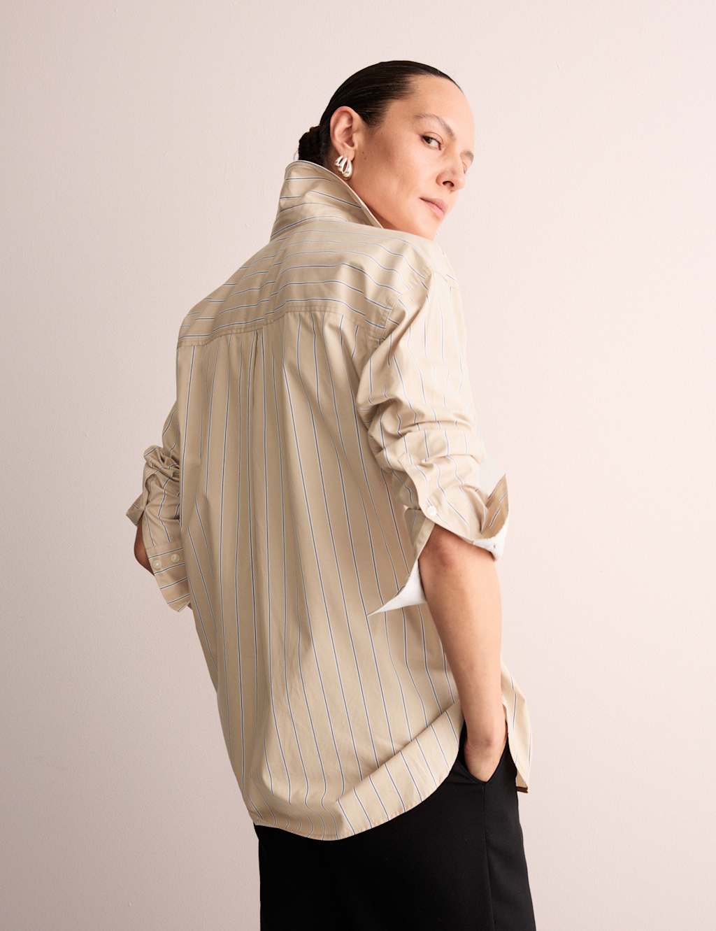 Pure Cotton Striped Collared Shirt 5 of 7