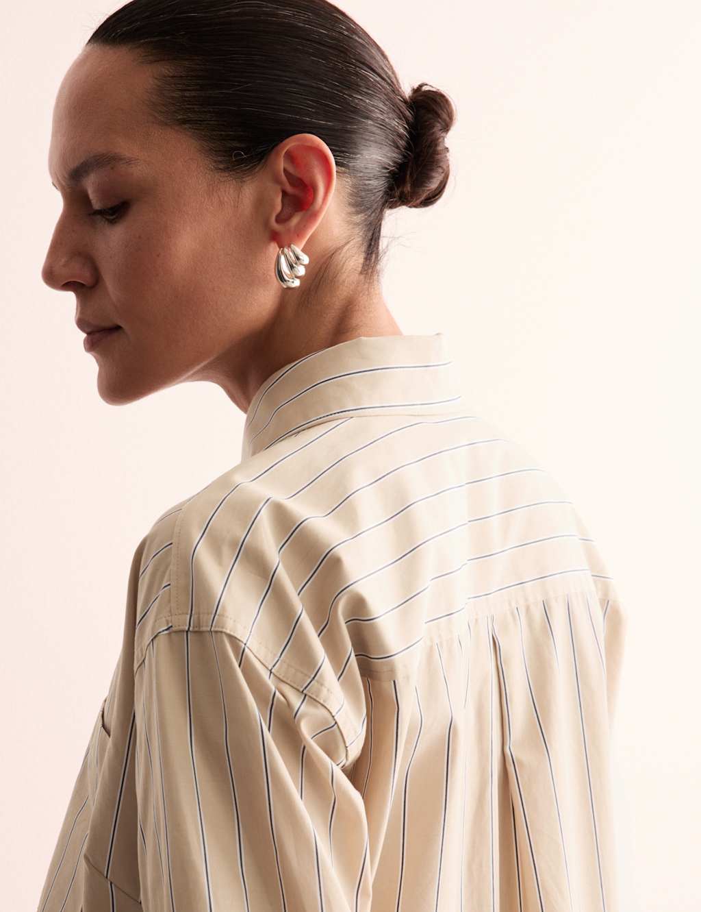 Pure Cotton Striped Collared Shirt 6 of 7