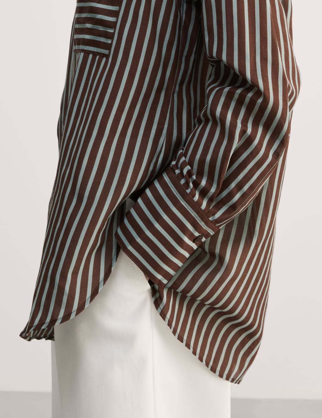 Silk Blend Collared Button Through Utility Shirt 3 of 6