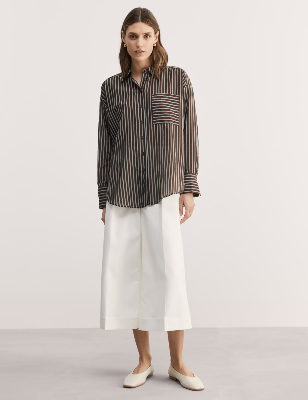 Silk Blend Collared Button Through Utility Shirt 4 of 6
