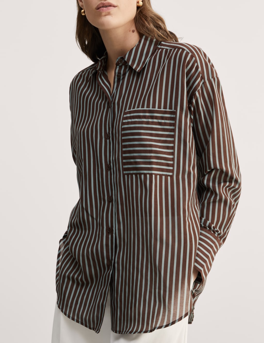 Silk Blend Collared Button Through Utility Shirt 5 of 6